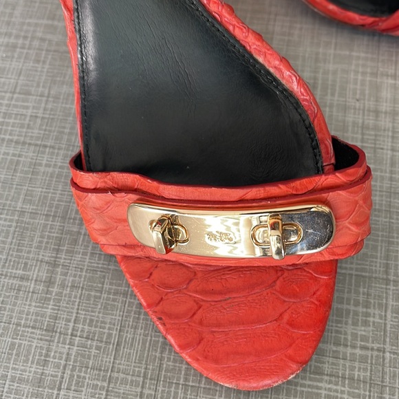 Coach Marcella Red Womens Ankle Strap Size 8.5 B - Picture 3 of 6
